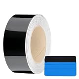 Upromax Black Gloss Vinyl Wrap Film Roll Kit Out Chrome Delete Wrap 2080 Series (Gloss Black, 2 Inches x 25 FT)