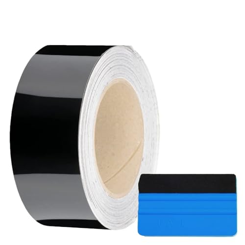 Upromax Black Gloss Vinyl Wrap Film Roll Kit Out Chrome Delete Wrap 2080 Series (Gloss Black, 2 Inches x 25 FT)