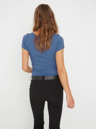 ONLY Damen Onllive Love SS Oneck TOP JRS, Peacoat/Moonlight Blue/Tradewi, XXXL 5