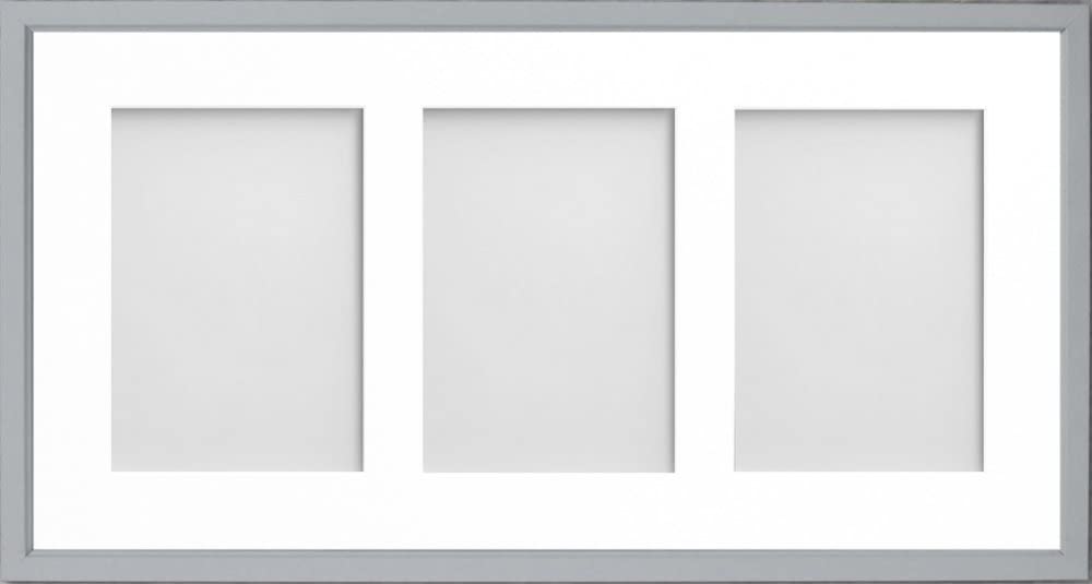 Frame Company Drayton Multi Aperture Photo Frame, Grey, 20x10 for 7x5 inch (x3)