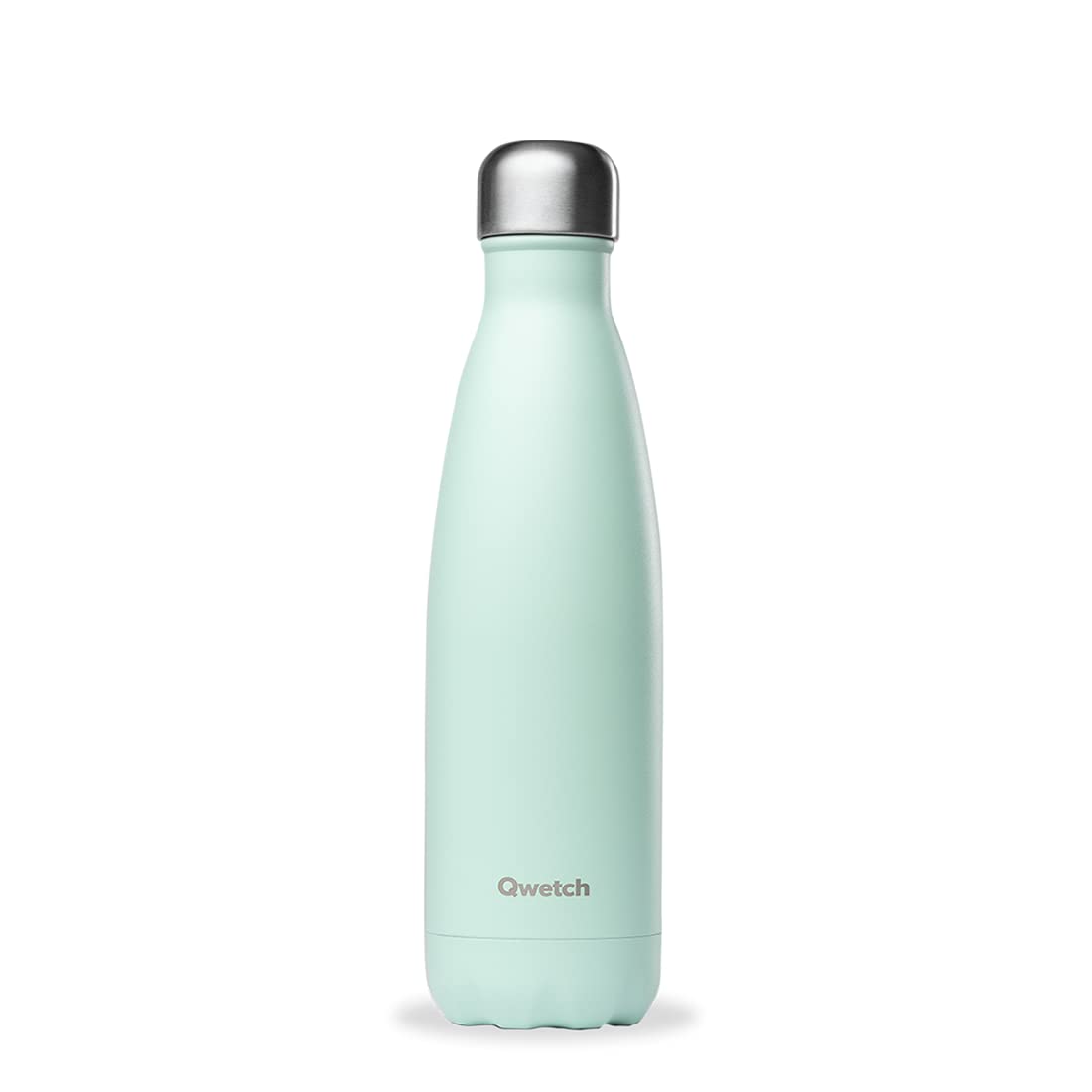 Qwetch - Borraccia Termica 500 ml in Acciaio Inox Verde Pastello - 24h Freddo, 12h Caldo - Ermetica, Senza BPA & Riutilizzabile - Bottiglia Termica per Sport, Ufficio, Viaggi, Escursioni