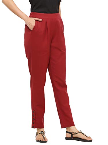 Image of Jaipur Kurti Women's Pleat-Front Regular Pants