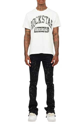 Men's Carti Rhinestone Stacked Flare Jean