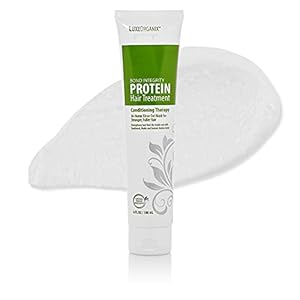 LuxeOrganix Protein Hair Treatment for Dry Damaged Hair: Moisturizing Hair Mask for Thicker Fuller Looking Hair - Deep Conditioner for Curly Hair Leaves Hair Light and Bouncy. Keratin and Color Safe