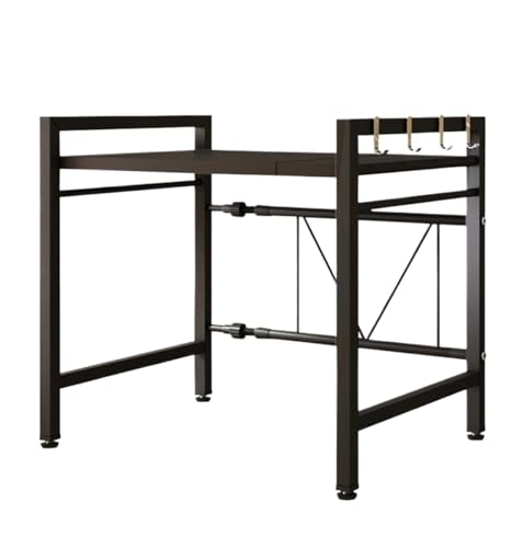 2-stöckiger Druckerständer, verstellbares Druckerregal für Zuhause & Büro, einziehbares Druckerregal, platzsparender Druckernizer, Schreibtischdrucker-Unterstützungsmöbel