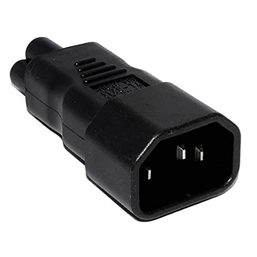Adaptador IEC 320 C14 a Cloverleaf C5 negro miniatura 6