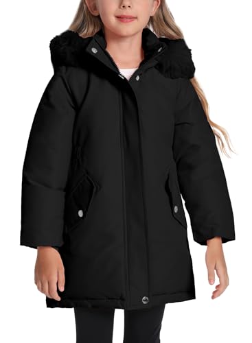 Parka d'hiver fille vêtement d'extérieur épais à capuche