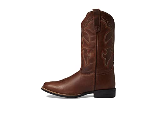 Image of ROPER Mens Monterey Embroidered Square Toe Pull On Casual Boots Mid Calf