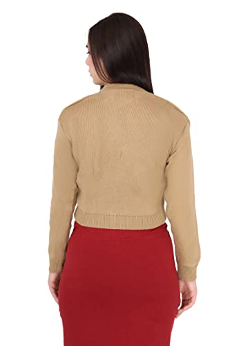 Image of Women Winter Wear V-Neck Full Sleeves Regular Fit Woollen Blouse