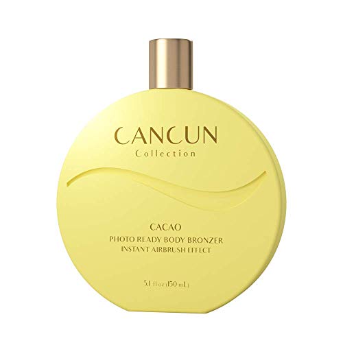Cancun Collection Cacao Body Bronzer – Superfood Infused Sunless Tanning Lotion with Cacao 5.1 fl.oz, For Instant Tan in 1 minute.