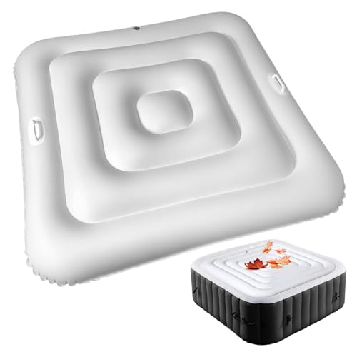 Genérico Tapa Inflable para SPA Hinchable, Cubierta Inflable para Cubierta Piscina con Asas, Tapa Inflable Cuadrada De 135 Cm para Lazy SPA