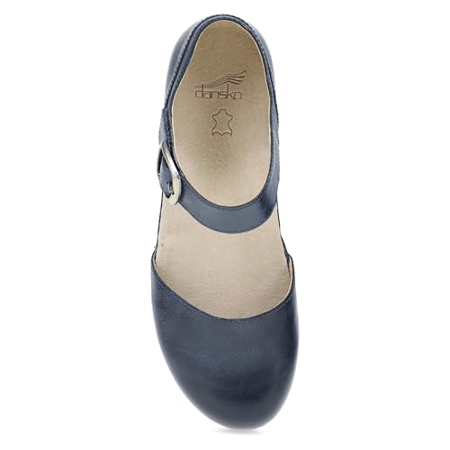 Image of Dansko Mae Mary Jane for Women - Dual-Density Cork /EVA Midsole and Lightweight Rubber Outsole Provide Durable and Comfortable Ride on Patented Stapled Construction