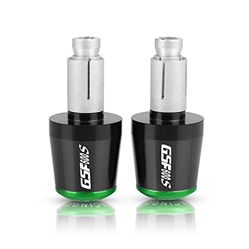 Embouts de barre de guidon moto en alu CNC vert pour Suzuki Bandit GSF600S