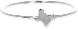 Sterling Silver Texas Ring, 5mm Charm, 1mm Band, Sizes 3-9