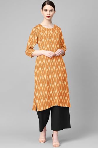 Image of Cotton Pochampally ikat unstitched blouse, Kurthi, long frock fabric material for women (1 meter, 2 meters & 3 meters)