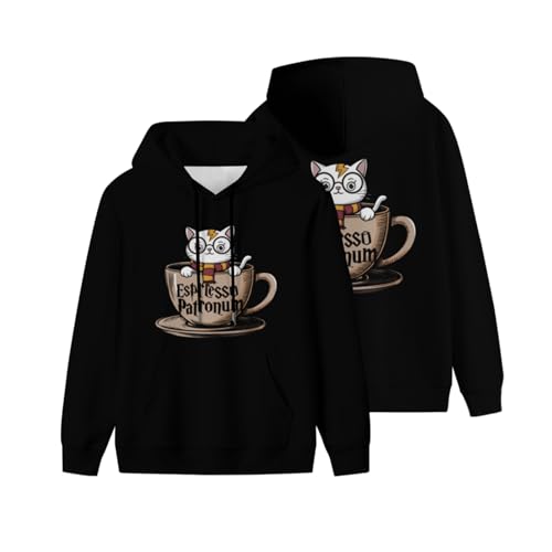 Funny Espresso Patronum Coffee Lover Gift Men Women Lightweight Kangaroo Pocket Hoodie