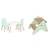 B. spaces Stühle Kids Furniture Set (Creme und Mintgrün) & Stabiler Tritthocker Kinder aus Holz – Hocker, Schemel mit 2 Stufen – Kindermöbel mintfarben für Bad, Küche, Kinderzimmer ab 2 Jahre
