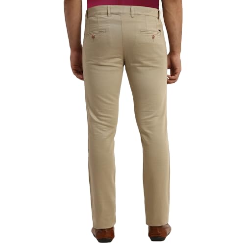 Image of Park Avenue Men's Poly Viscose Blend Checks Pattern Neo Fit Flat Front Formal Trouser