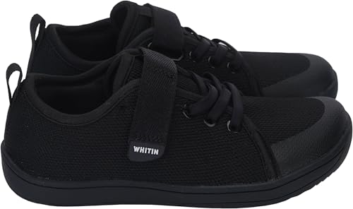 Image of WHITIN Little /Big Kid Barefoot Shoes | Boys /Girls Lace-up Minimalist Sneakers | Wide Toe Box | Natural Flexible Fit