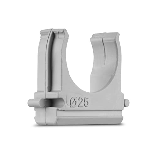 REV Klemmschellen, Rohrschellen 25x, EN25 f. Isorohre Ø25 mm, grau