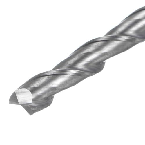 Image of uxcell Carbide Square End Mill, 1 /4 inch Diameter Uncoated 2 Flutes Milling Bit Cutter, for Aluminum Copper Non-Ferrous Metal, 1 /4 inch Shank 2-7 /32 inch Cut Length 6 inch Extra Long