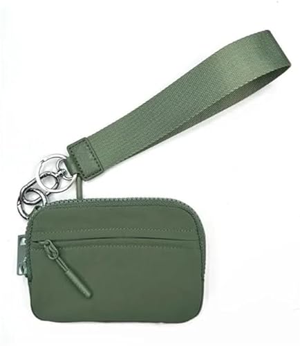 The Iris' Wallet 2nd Gen, The Iris' Wallet, The Iris Pouch Wristlet,The Iris Card Wallet Keychain Wallet, Zip Card Case Featuring an ID Window (Green)