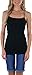 ToBeInStyle Women’s Long Layering Cotton Tank Top w/Adjustable Spaghetti Straps - 1X - Black
