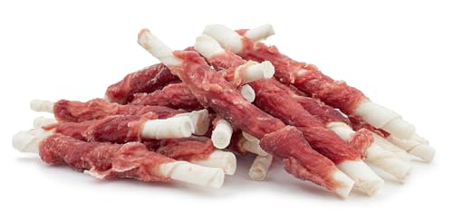 HAPPET Aromatische Entenbruststreifen auf Stäbchen 70g - Natürliche Hundegröße, fettarme Belohnung, für die Gesundheit der Zähne, keine künstlichen Konservierungsstoffe