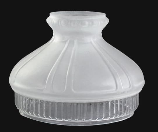 B&P Lamp® 10" Shade, Satin W/Clear Border