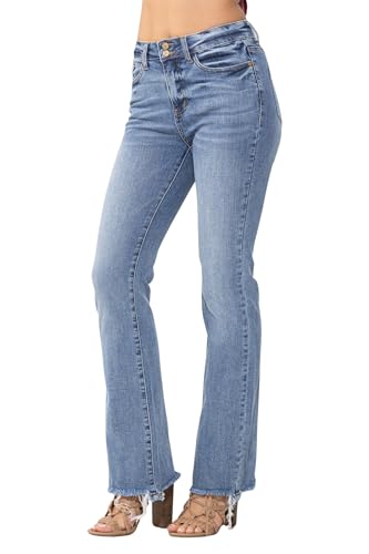 Judy Blue Women's High Waist Double Button Bootcut Jeans2