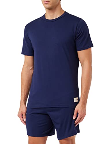  Jack & Jones JAC Basic SS And Shorts Set Completo di Abbigliamento Sportivo, Maritime Blue/Detail:Shorts Maritime Blue, L Uomini