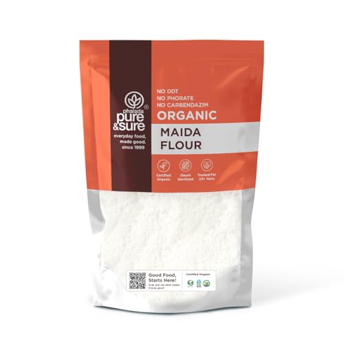 Image of Pure & Sure Organic Maida 1 Kg (Pack of 1)| 100% Natural Whole Wheat Maida Flour | No Preservatives & No Additives | Rich in Taste