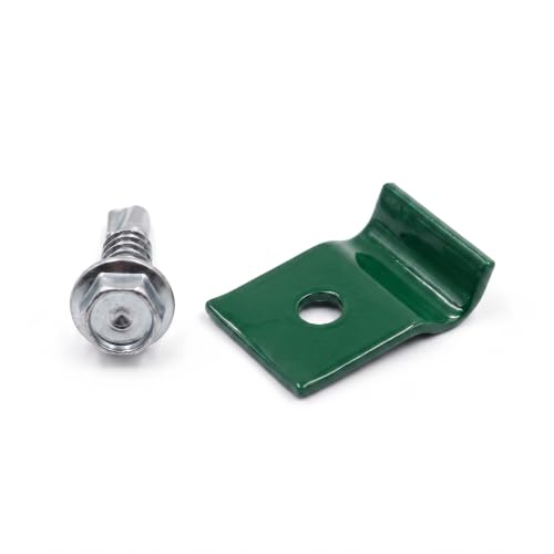 Miniatura 4 de Abrazaderas Metalicas Para Tubos Doja Barcelona - Pack 25 - Verde, Diseño Reforzado, Abrazadera De Fijación Versátil Para Valla Metalica, Instalación Sencilla, Clip Metalico Para Tubo