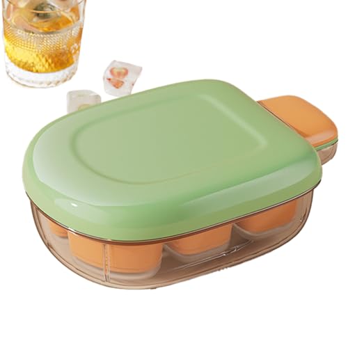 Pruojhw Stampo per cubetti di ghiaccio – Contenitore per cubetti di ghiaccio – 6 scomparti facile da estrarre stampo per frigorifero, congelatore, cucina, caffè, bevande, whisky