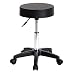 Taburete Taburete redondo, taburete de barra giratorio, silla de taburete rodante redondo, taburete redondo Pies de de plástico Taburete de barra de rotación (negro) ( Color : - , Large , Medium : - )