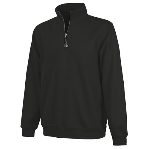 Image of Charles River Apparel Unisex Crosswind Quarter Zip Sweatshirt, Soft Cotton Blend Pullover with Pockets