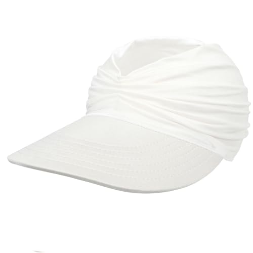 Summer women's Sun Hat, Golf Visor, Elastic Top Ponytail Sun Beach Hats, Wide Brim Cap, for Beach and Vacation (JP, �����T�C�Y, 55.0 