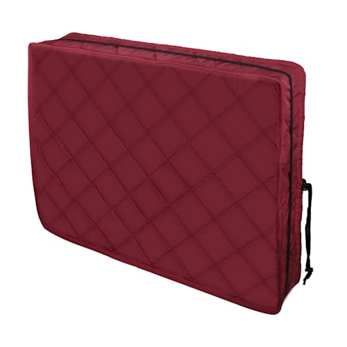 PAMISO Indoor Air Conditioner Cover, AC Unit Wine Red Covers for Inside with Free Elastic Strap, 21 X 15 X 3.57 Inch(S)