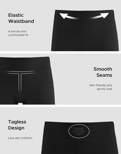 INNERSY Girls' Athletic Biker Shorts Size 8-16 Years Gymnastics Volleyball Dance Shorts3