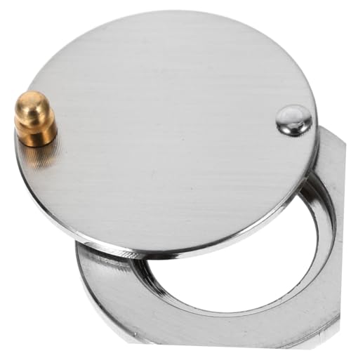Cubierta elegante para mirilla de puerta, protector de privacidad compatible con mirillas, fácil de instalar con adhesivo doble cara, color plateado niquelado cepillado para hogar, oficina y hotel miniatura 3