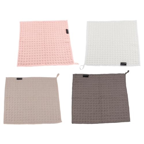 PLAFOPE Paños de Cocina Color Aleatorio de Poliéster Diseño Flexible y Absorbente 4 Piezas para Limpieza de Tazas y Cafetera para Uso en Cocina