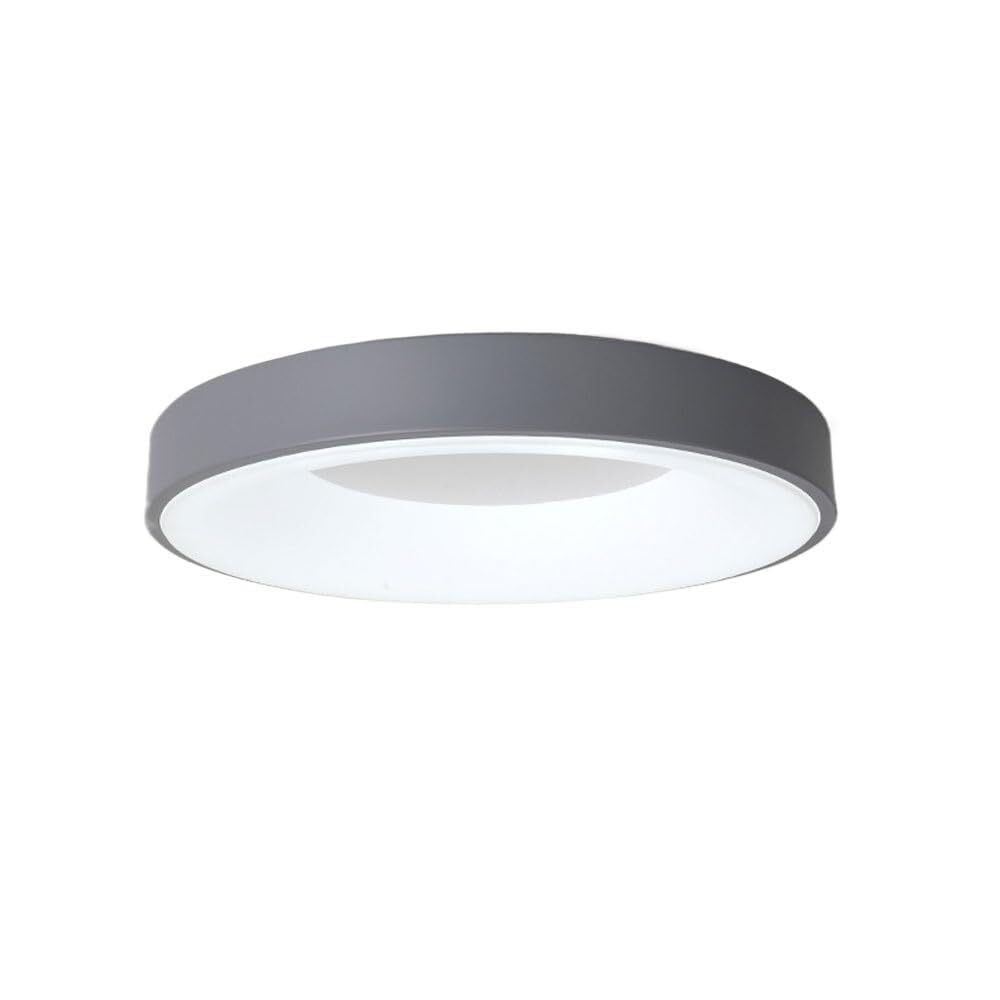 Plafonnier LED nordique gris à intensité réglable pour chambre et bureau