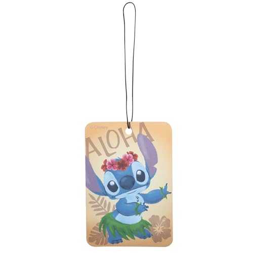 Plasticolor 005709R01 Disney Stitch Aloha Hawaiian Paper Air Freshener - 2 Pack