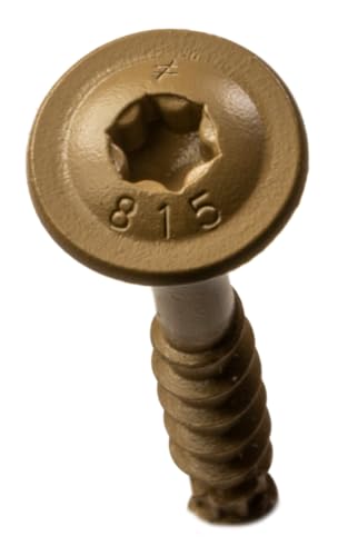 Simpson Strong-Tie CBT08112R300 Tornillo de Construcción con Cabeza Wafer — #8 x 1-1/2 pulg. T20, Quik Guard, Tan (300 piezas) miniatura 6