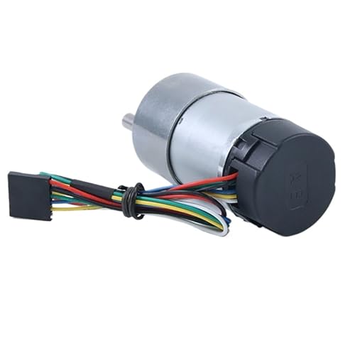 POWSI Codificador Hall de 24 V de 37 mm de CC, motor reductor de engranajes de metal, JGB37-3530B, velocidad ajustable, puede CW CCW, motor micro de alto par (600 RPM_24 V, soporte de motorand)