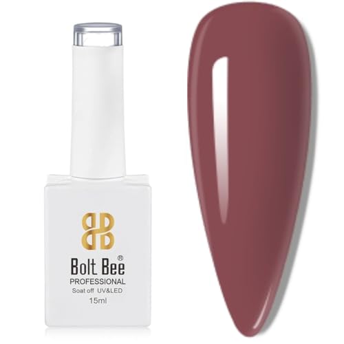Image of Bolt Bee Dark Brown Color Gel Nail Polish Soak Off UV Gel DIY at Home Manicure Salon Nail Art (159, 15ml)