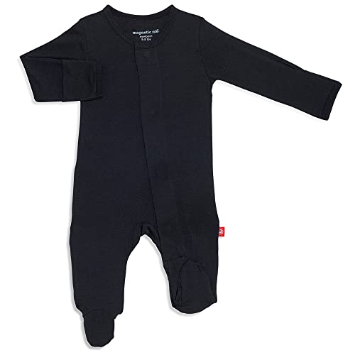 Image of Magnetic Me Footie Pajamas Soft Modal Baby Sleepwear with Quick Magnetic Fastener | Boys and Girls Sleeper Preemie-24 Months