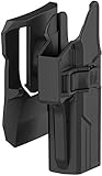 HQDA OWB Holster Fits Glock 17 22 31 G17 G22 G31 (Gen 1-5) Handgun Paddle Holster with Tactical 360° Adjustable Outside Waistband Pistol Holder, Poymer Carry Case Right Handed