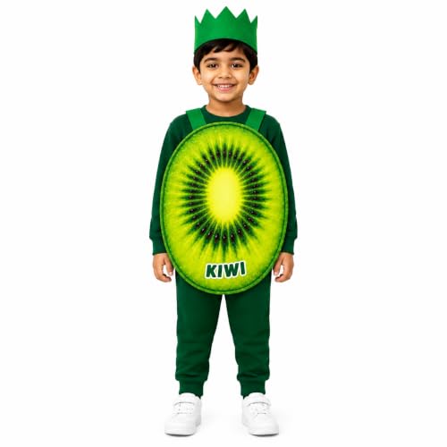Image of Raj Costume Kids Fruit & Vegetable Fancy Dress Costume | Soft Felt Fruit and Vegetable Cutout Costume for Boys & Girls | School Annual Function