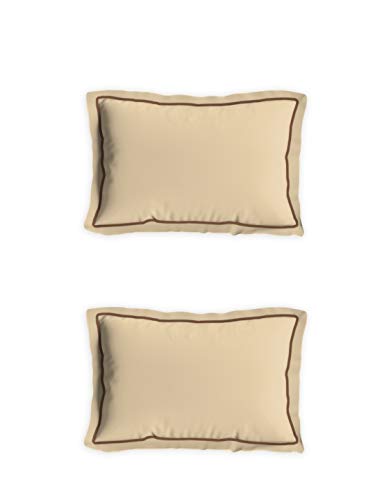 Image of DDECOR - Solids 300TC 100% Cotton Double Bedsheet with 2 Pillow Covers, King Size, Cream